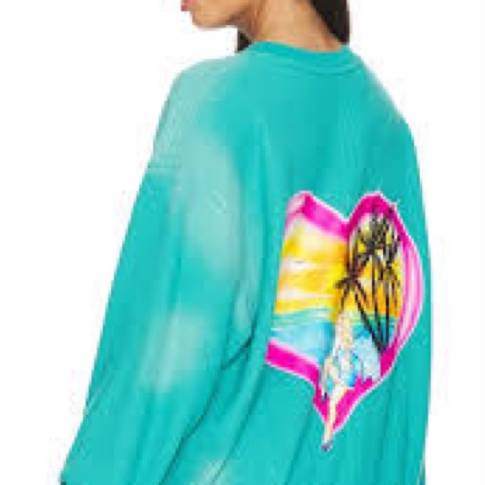 Boys Lie Teal KARA CREW -size S/M